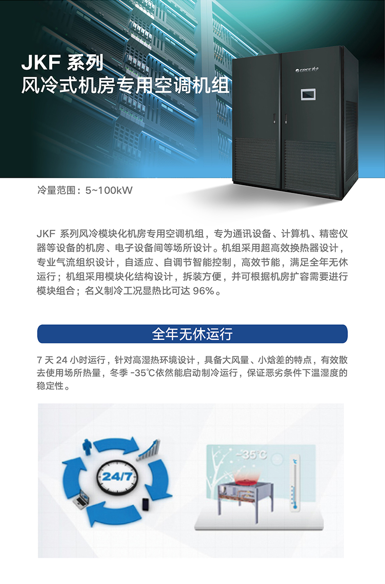 JKF 系列風(fēng)冷式機房專用(yòng)空(kōng)調機組